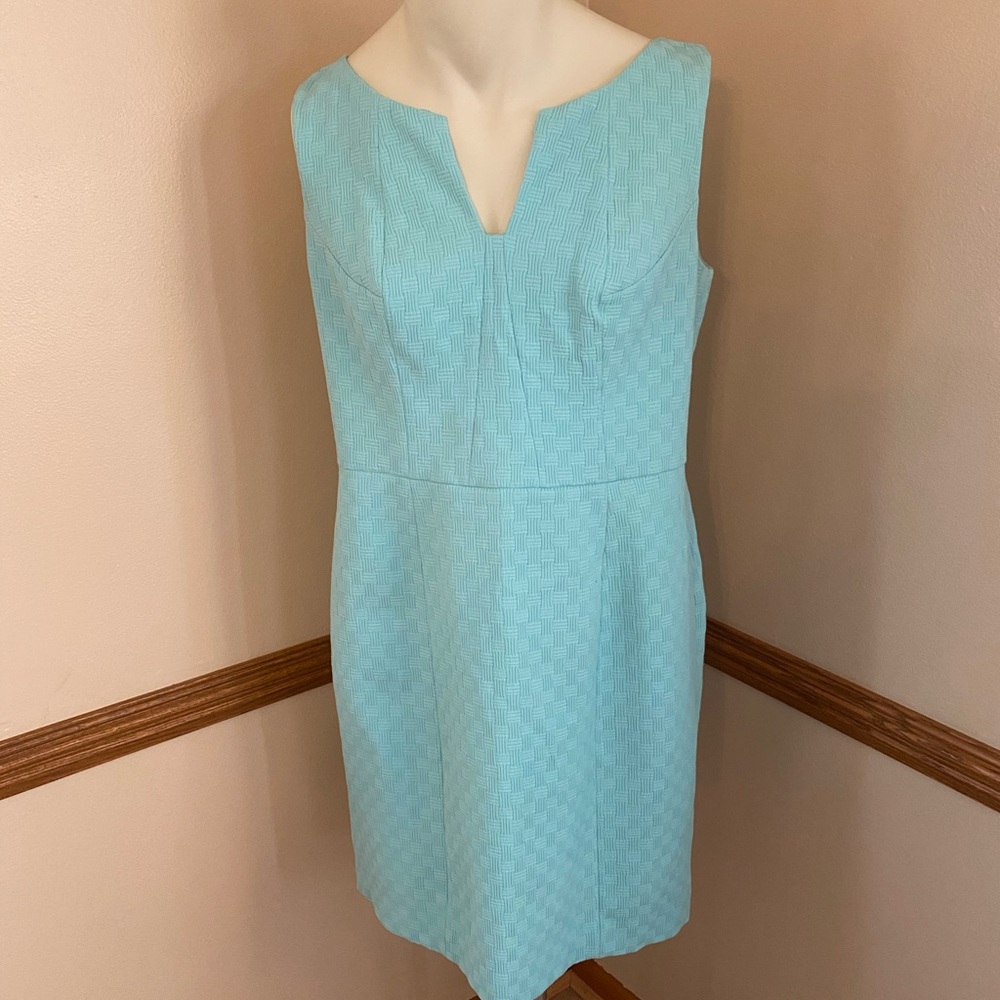 Size 16 Light Blue Textured Dress